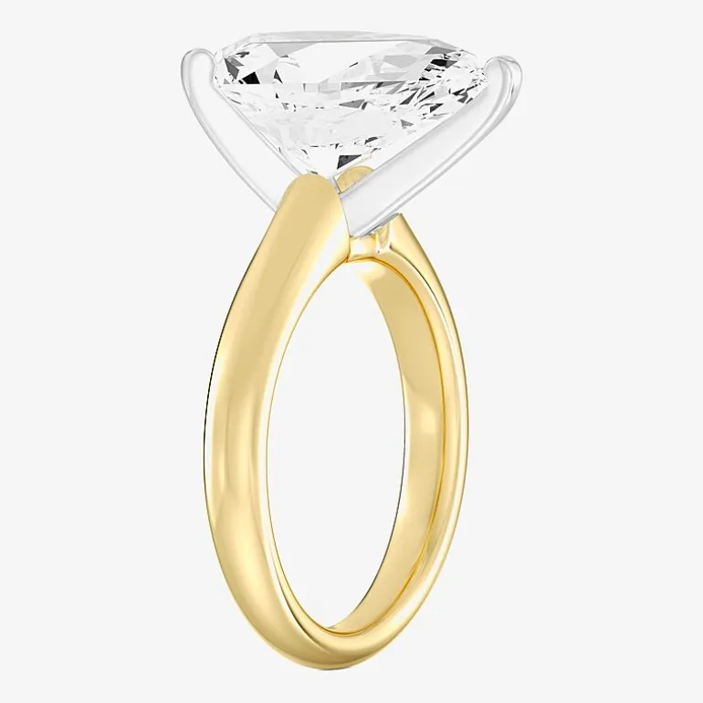 (F / VS1) Womens 5 CT. Lab-Grown White Diamond 14K Gold Pear Solitaire Engagement Ring