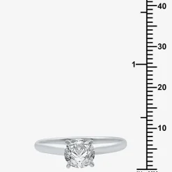 (F / VS2) Womens 1 CT. Lab-Grown White Diamond 14K Gold Round Solitaire Engagement Ring