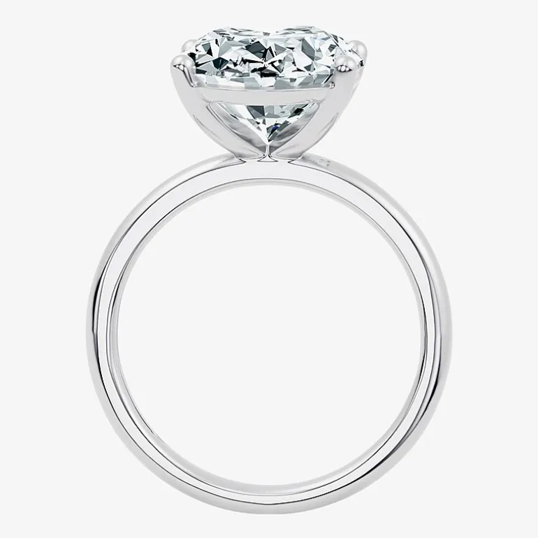 (F/Vs2) Womens 10 Ct. Lab Grown White Diamond 14K Gold Oval Solitaire Engagement Ring