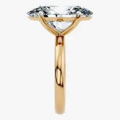 (F/Vs2) Womens 10 Ct. Lab Grown White Diamond 14K Gold Oval Solitaire Engagement Ring