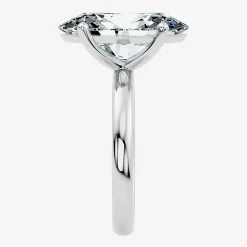 (F/Vs2) Womens 10 Ct. Lab Grown White Diamond 14K Gold Oval Solitaire Engagement Ring