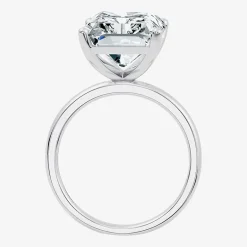 (F/Vs2) Womens 10 Ct. Lab Grown White Diamond 14K Gold Rectangular Solitaire Engagement Ring