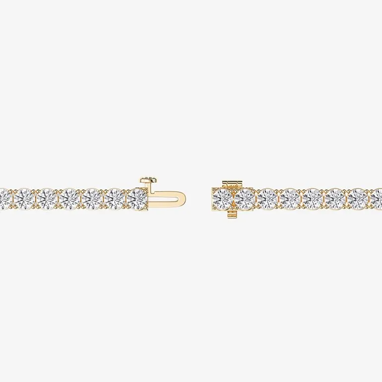(F / Vs2) Womens 10 Ct.T.W. Lab Grown White Diamond 14K Gold Over Silver 6 1/2 Inch Tennis Bracelet
