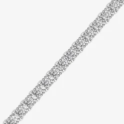 (F / Vs2) Womens 10 Ct.T.W. Lab Grown White Diamond 14K Gold Over Silver 6 1/2 Inch Tennis Bracelet