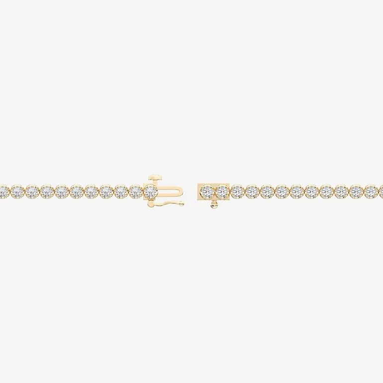 (F / Vs2) Womens 2 CT. T.W. Lab Grown White Diamond Sterling Silver 8 Inch Tennis Bracelet
