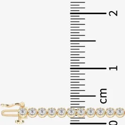 (F / Vs2) Womens 2 CT. T.W. Lab Grown White Diamond Sterling Silver 8 Inch Tennis Bracelet