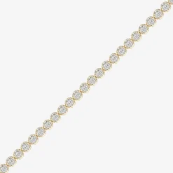 (F / Vs2) Womens 2 CT. T.W. Lab Grown White Diamond Sterling Silver 8 Inch Tennis Bracelet