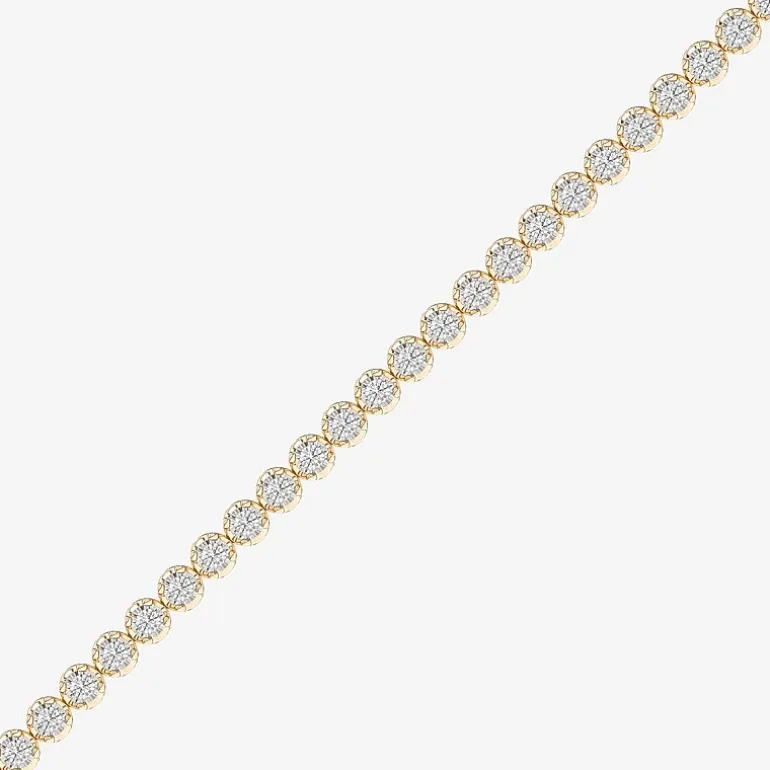 (F / Vs2) Womens 2 CT. T.W. Lab Grown White Diamond Sterling Silver 8 Inch Tennis Bracelet