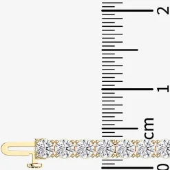 (F / Vs2) Womens 10 Ct.T.W. Lab Grown White Diamond 14K Gold Over Silver 7.25 Inch Tennis Bracelet