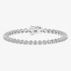 (F / Vs2) Womens 2 CT. T.W. Lab Grown White Diamond 14K Gold Over Silver 6 1/2 Inch Tennis Bracelet