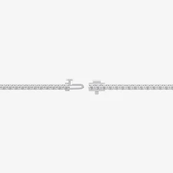 (F / Vs2) Womens 5 CT. T.W. Lab Grown White Diamond 14K Gold Over Silver 7.25 Inch Tennis Bracelet