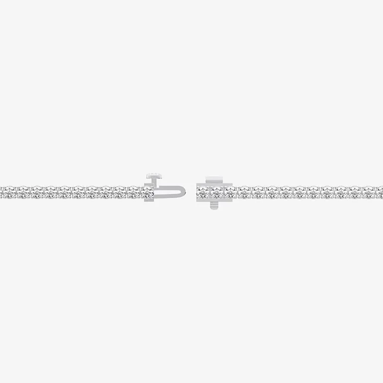 (F / Vs2) Womens 5 CT. T.W. Lab Grown White Diamond 14K Gold Over Silver 7.25 Inch Tennis Bracelet