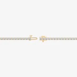(F / Vs2) Womens 5 CT. T.W. Lab Grown White Diamond 14K Gold Over Silver 7.25 Inch Tennis Bracelet