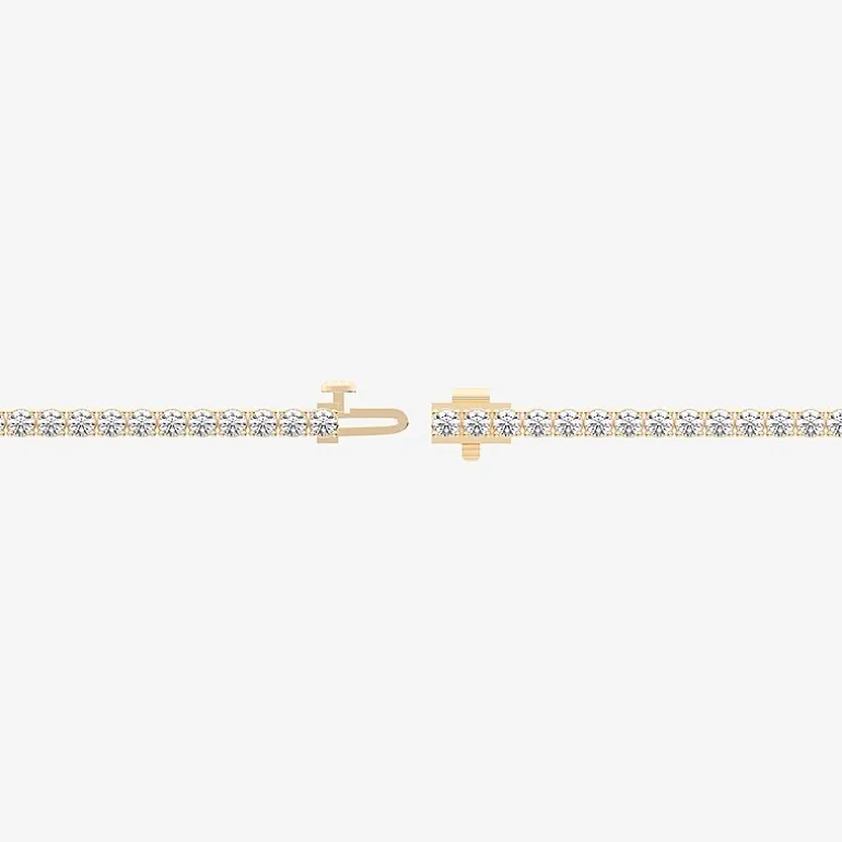 (F / Vs2) Womens 5 CT. T.W. Lab Grown White Diamond 14K Gold Over Silver 7.25 Inch Tennis Bracelet