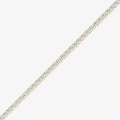 (F / Vs2) Womens 5 CT. T.W. Lab Grown White Diamond 14K Gold Over Silver 7.25 Inch Tennis Bracelet