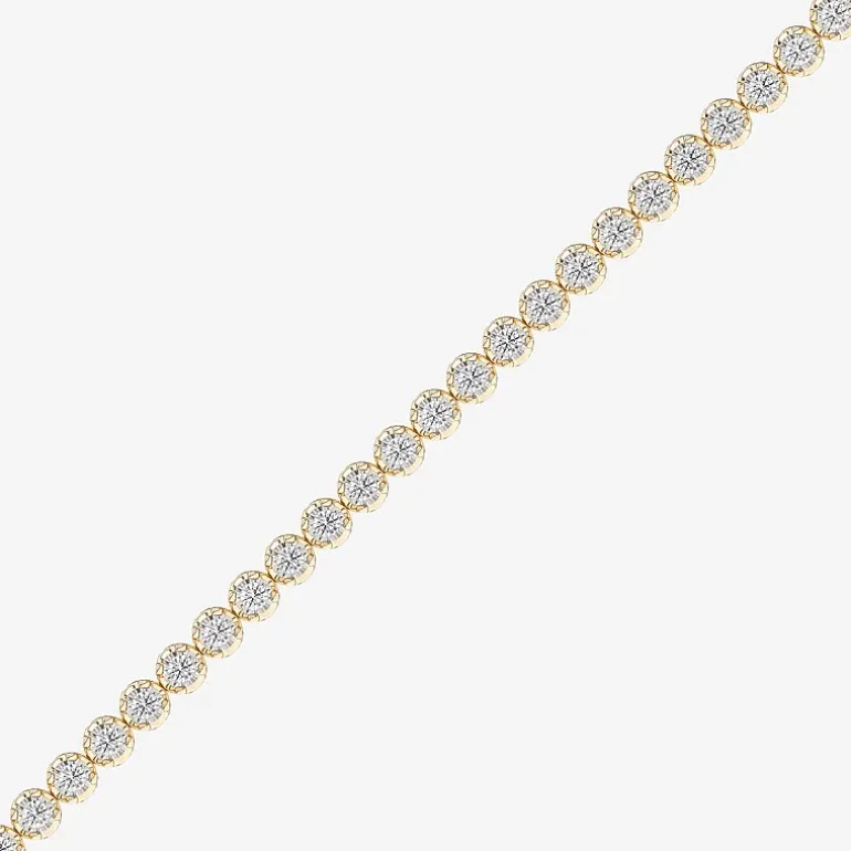 (F / Vs2) Womens 2 CT. T.W. Lab Grown White Diamond 14K Gold Over Silver 7.25 Inch Tennis Bracelet
