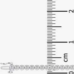(F / Vs2) Womens 2 CT. T.W. Lab Grown White Diamond 14K Gold Over Silver 7.25 Inch Tennis Bracelet