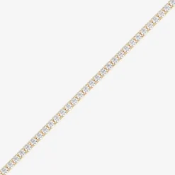 (F / Vs2) Womens 5 CT. T.W. Lab Grown White Diamond 14K Gold Over Silver 8 Inch Tennis Bracelet