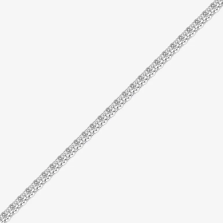 (F / Vs2) Womens 5 CT. T.W. Lab Grown White Diamond 14K Gold Over Silver 6 1/2 Inch Tennis Bracelet