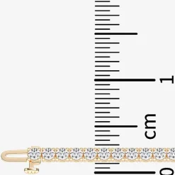 (F / Vs2) Womens 5 CT. T.W. Lab Grown White Diamond 14K Gold Over Silver 6 1/2 Inch Tennis Bracelet