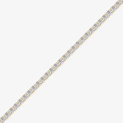 (F / Vs2) Womens 5 CT. T.W. Lab Grown White Diamond 14K Gold Over Silver 6 1/2 Inch Tennis Bracelet