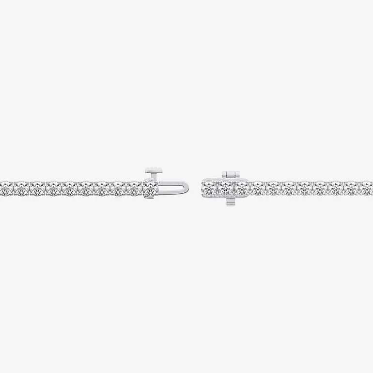 (F / Vs2) Womens 5 CT. T.W. Lab Grown White Diamond 14K Gold Over Silver 6 1/2 Inch Tennis Bracelet