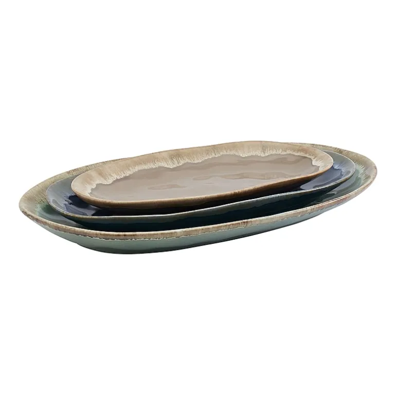 Gallery 3pc Tuscon Stoneware Serving Platter