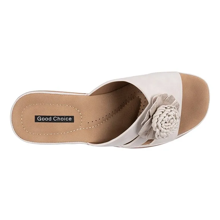 GC Shoes Womens Jenna Floral Wedge Sandals