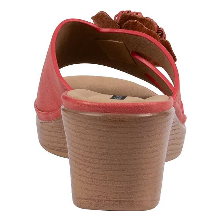 GC Shoes Womens Jenna Floral Wedge Sandals