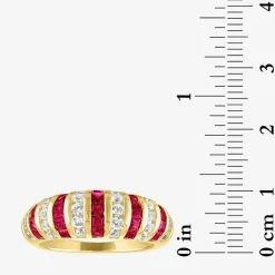 Gemstone 14K Gold Over Silver Cocktail Ring