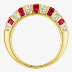 Gemstone 14K Gold Over Silver Cocktail Ring