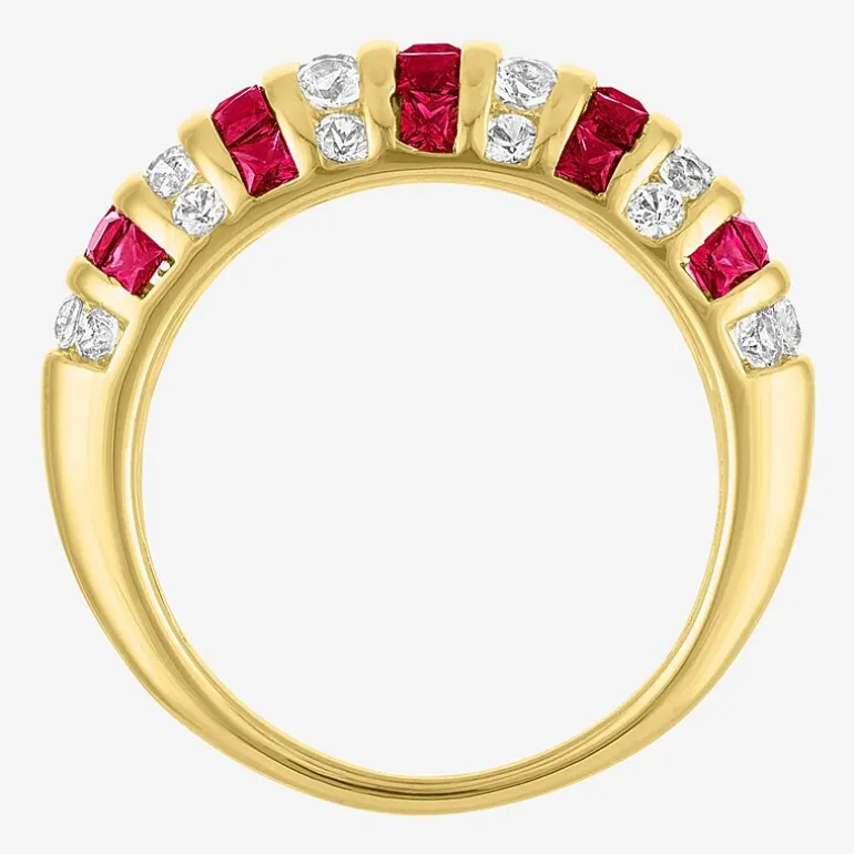 Gemstone 14K Gold Over Silver Cocktail Ring
