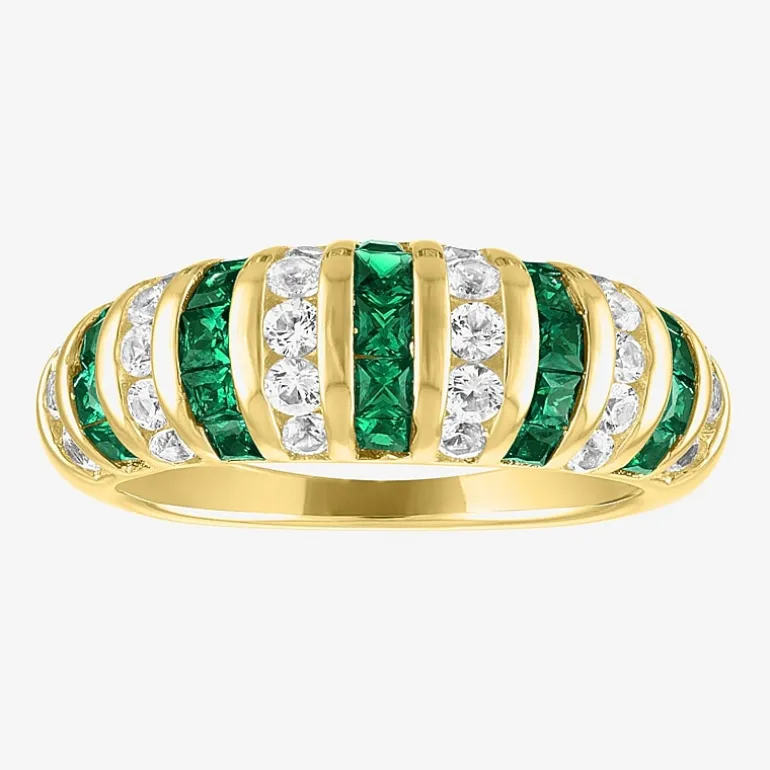Gemstone 14K Gold Over Silver Cocktail Ring