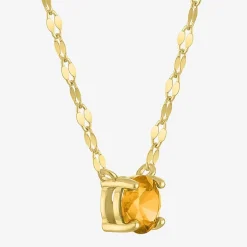Gemstone 14K Gold Over Silver Round 18 Inch Pendant Necklace