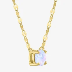 Gemstone 14K Gold Over Silver Round 18 Inch Pendant Necklace