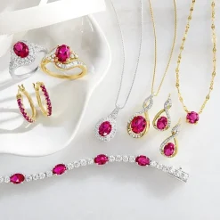 Gemstone 14K Gold Over Silver Round 18 Inch Pendant Necklace