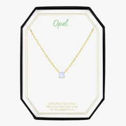 Gemstone 14K Gold Over Silver Round 18 Inch Pendant Necklace