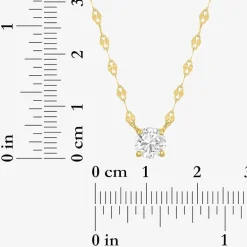 Gemstone 14K Gold Over Silver Round 18 Inch Pendant Necklace