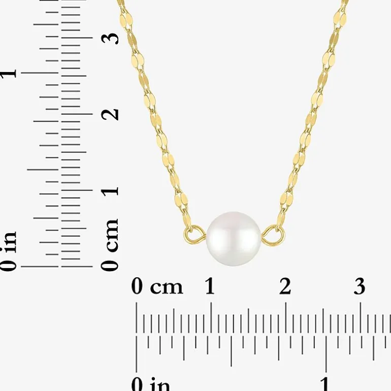 Gemstone 14K Gold Over Silver Round 18 Inch Pendant Necklace