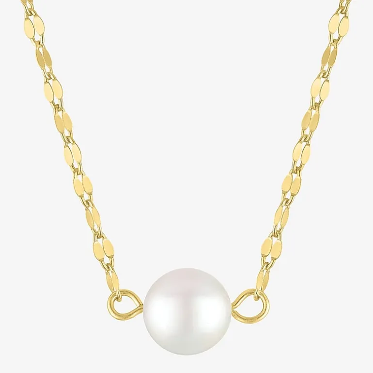 Gemstone 14K Gold Over Silver Round 18 Inch Pendant Necklace