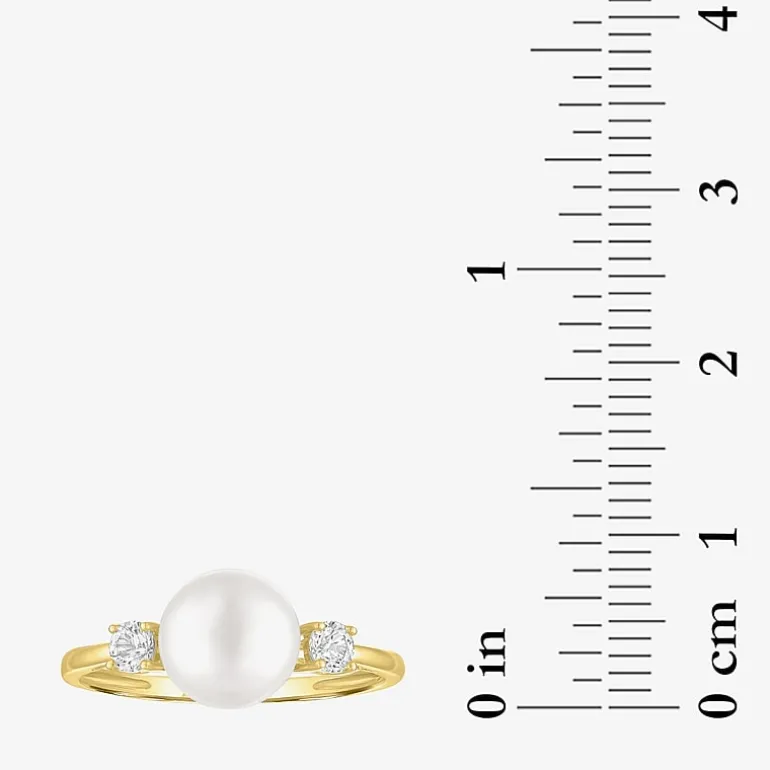Gemstone 10K Gold 3-Stone Oval Cocktail Ring