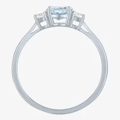 Gemstone 10K Gold 3-Stone Oval Cocktail Ring
