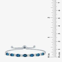 Gemstone Sterling Silver Bolo Bracelet