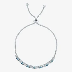 Gemstone Sterling Silver Bolo Bracelet