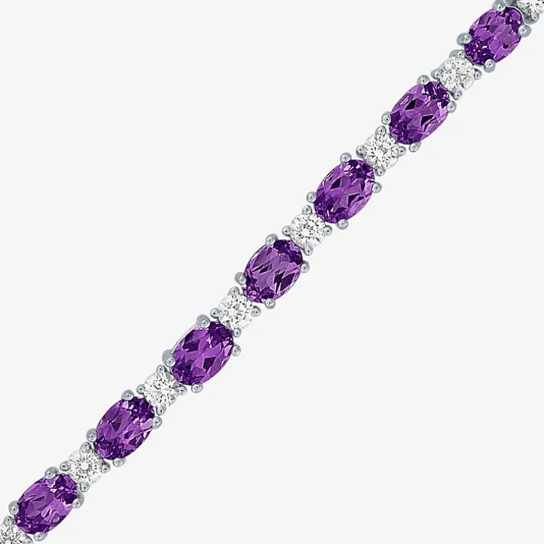Gemstone Sterling Silver Bolo Bracelet