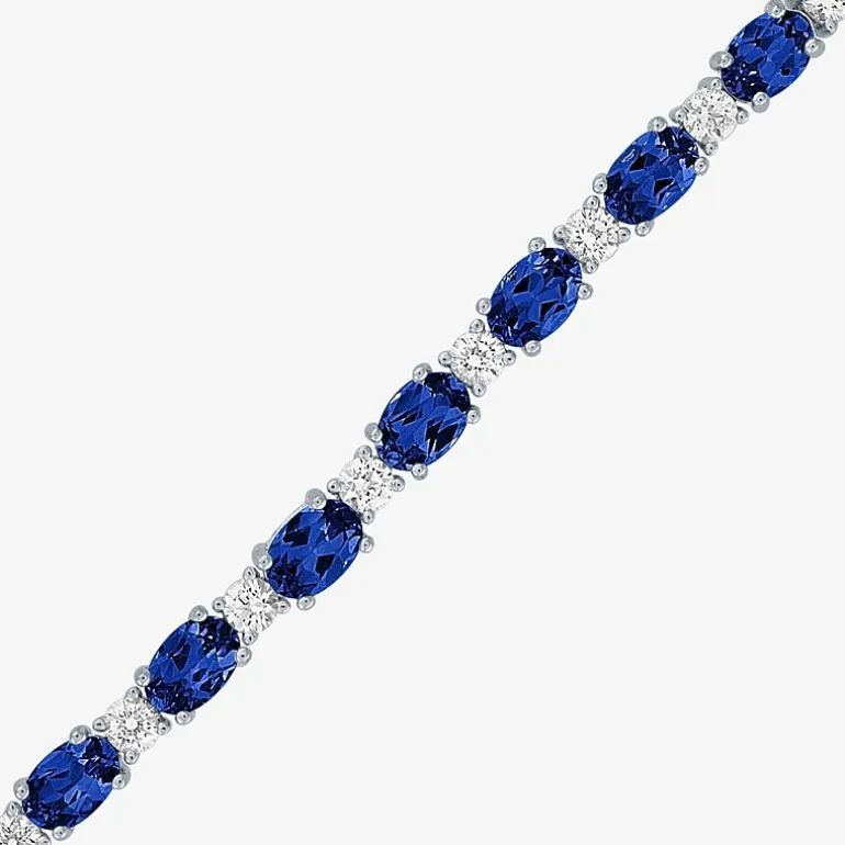 Gemstone Sterling Silver Bolo Bracelet