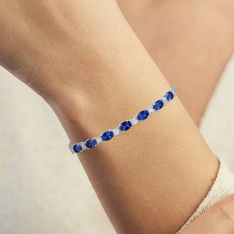 Gemstone Sterling Silver Bolo Bracelet