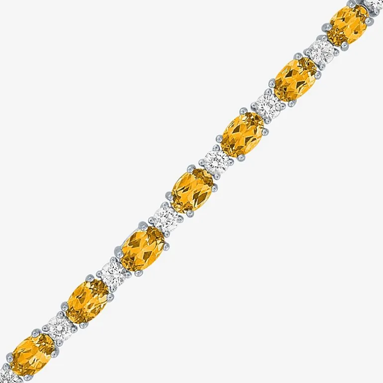 Gemstone Sterling Silver Bolo Bracelet