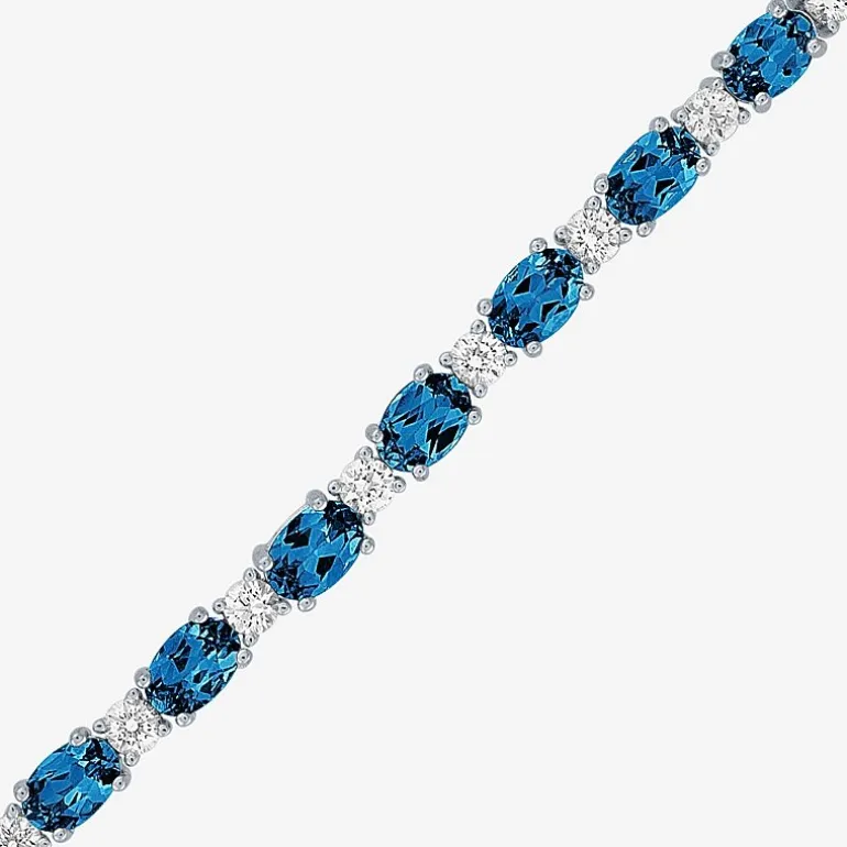 Gemstone Sterling Silver Bolo Bracelet