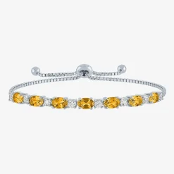 Gemstone Sterling Silver Bolo Bracelet